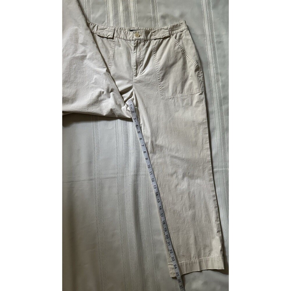Lauren Ralph Lauren Women’s Beige Utility Pants SZ 10 Straight Leg Stretch Twill - Picture 9 of 13